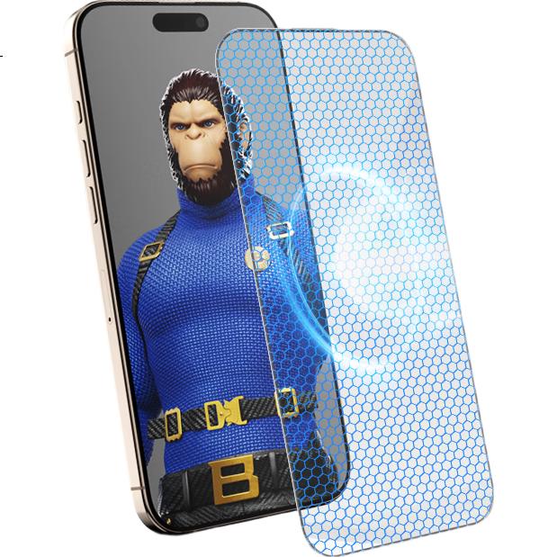 Защитное стекло Lanxingxiansheng для Apple iPhone 15 Pro Max, ультрапрозрачное, противоударное, антибликовое, полное покрытие