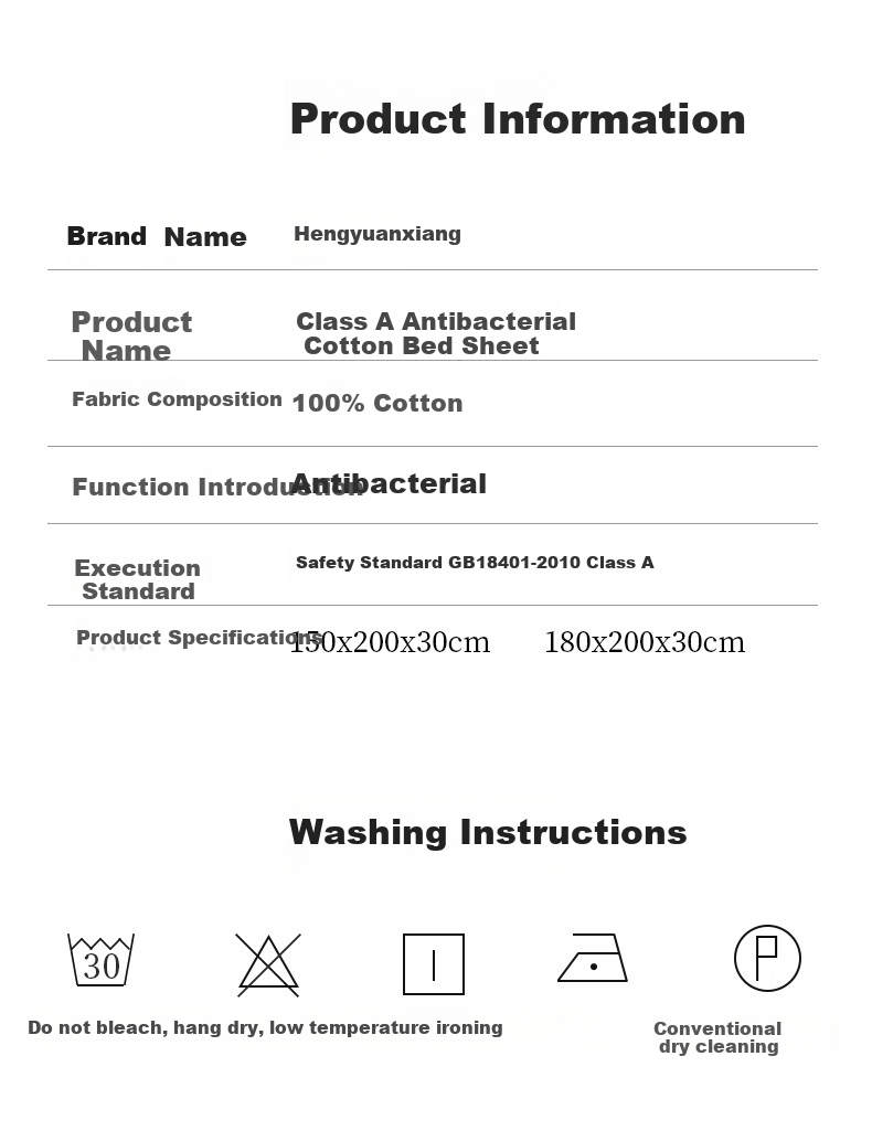 Hengyuanxiang Pure Cotton Fitted Sheet, Single Piece, Class A Antibacterial, 100% Cotton Mattress Cover Protector, Apple Green, 180*200cm 10