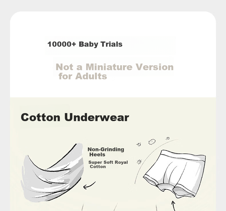 Babycare Children's Cotton Underwear Boxers Shorts Baby Diaper Infant Boxers, Gelin Beige, 1 Piece, 100 4