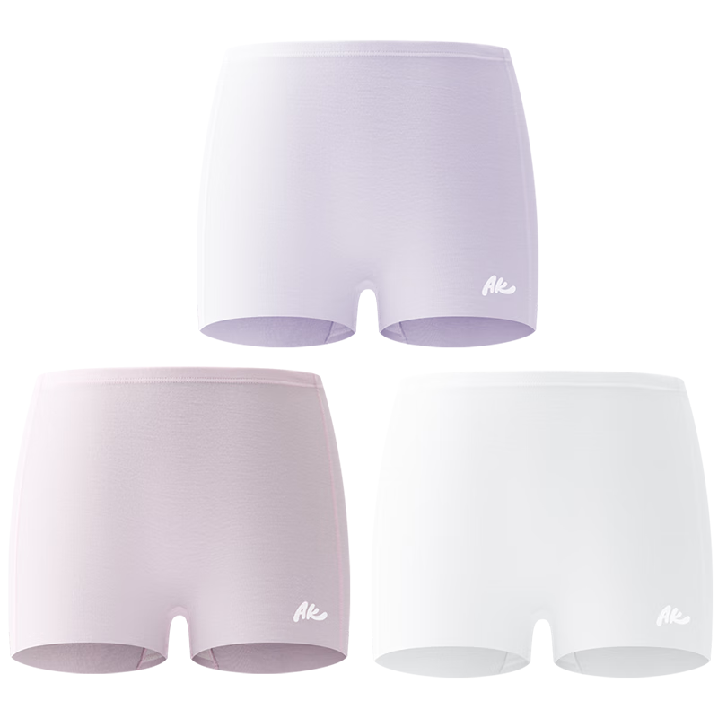 AIMER KIDS Tiered Girls' Antibacterial Boxer Briefs Moisture-Wicking Purple Pink White Size 150