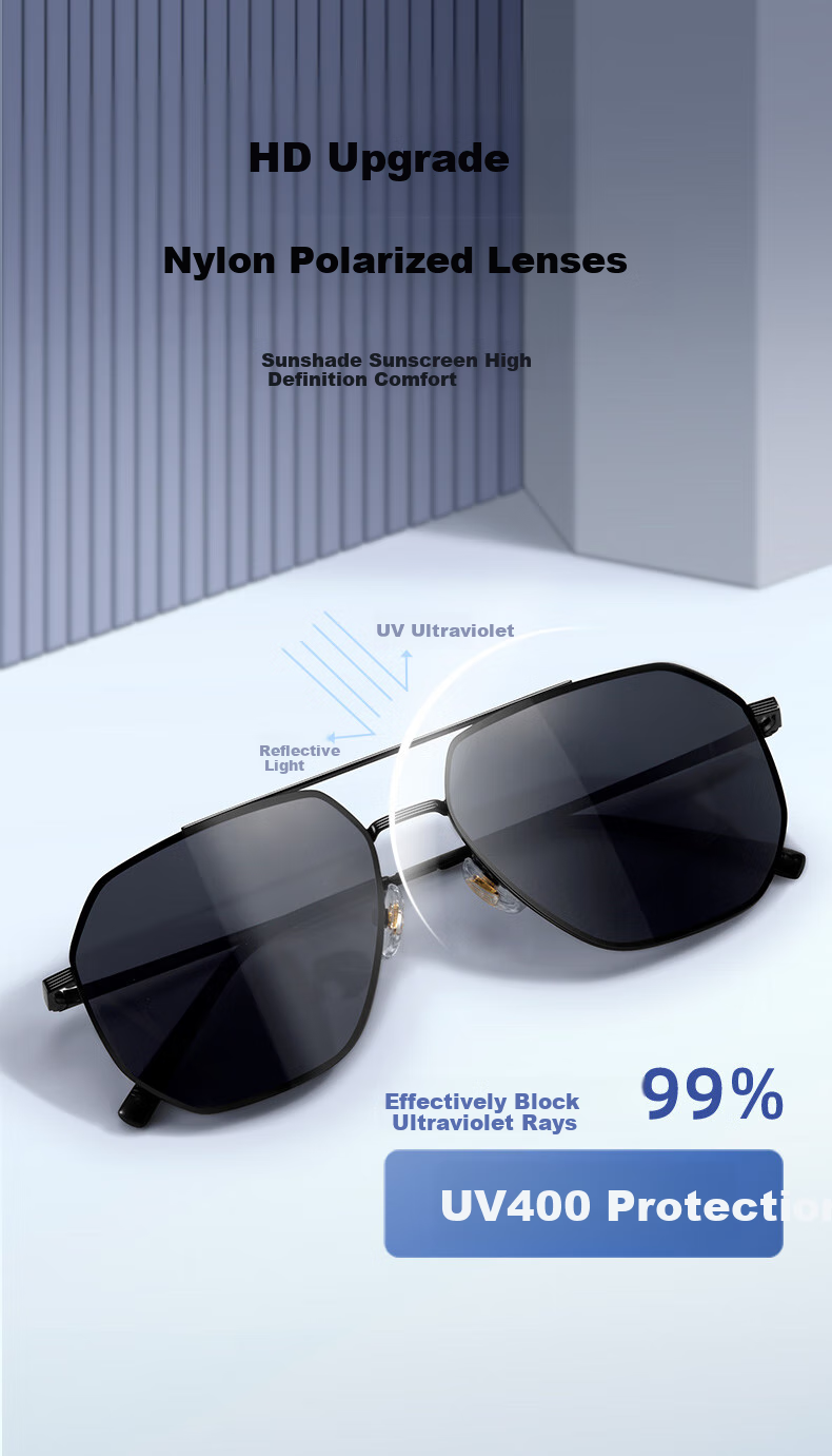CAPONI Polarized Driving Sunglasses for Men, Aviator Style Fashionable UV Protection Sunglasses High Definition Driving Glasses for Fishing And Camping 6