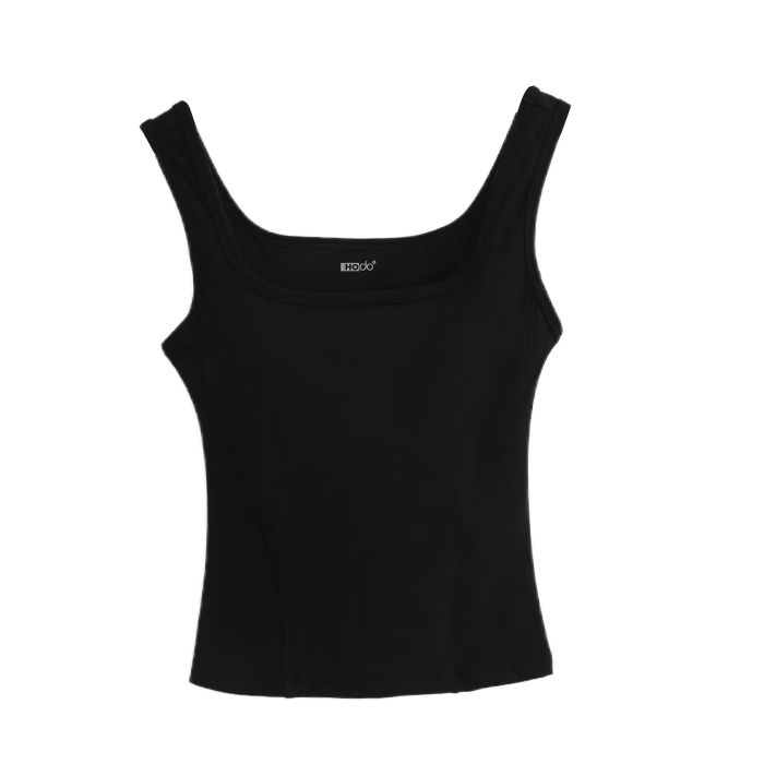 Hodo Women's Lyocell Cotton Cool Stretch Breathable Vest with Chest Pad Simple Basic Tank Top