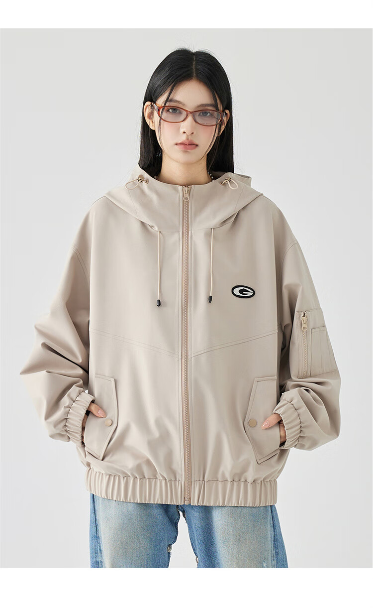 GOLFCROSS [Bestseller] Couple's Dopamine Hooded Jacket with Letter Embroidery Logo, Pink, Size M 11