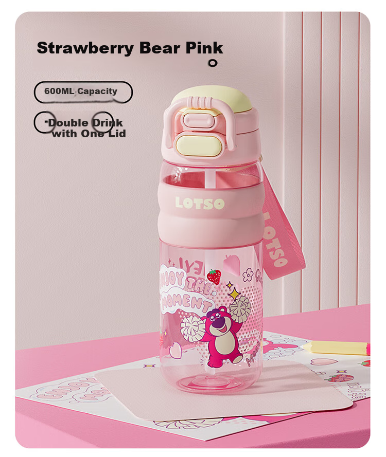 Disney Large Capacity Sports Water Bottle for Children, Stylish Dual-Use Cup for Boys, School Water Bottle for Elementary Students 14