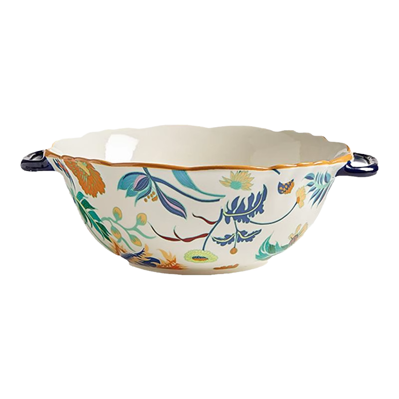 Mose Ceramic Double-Handled Soup Bowl, Large Household Rice Bowl, Aesthetically Pleasing Large Bowl for Soup And Noodles, Luosifen Original Home-Use Soup Rice Bowl