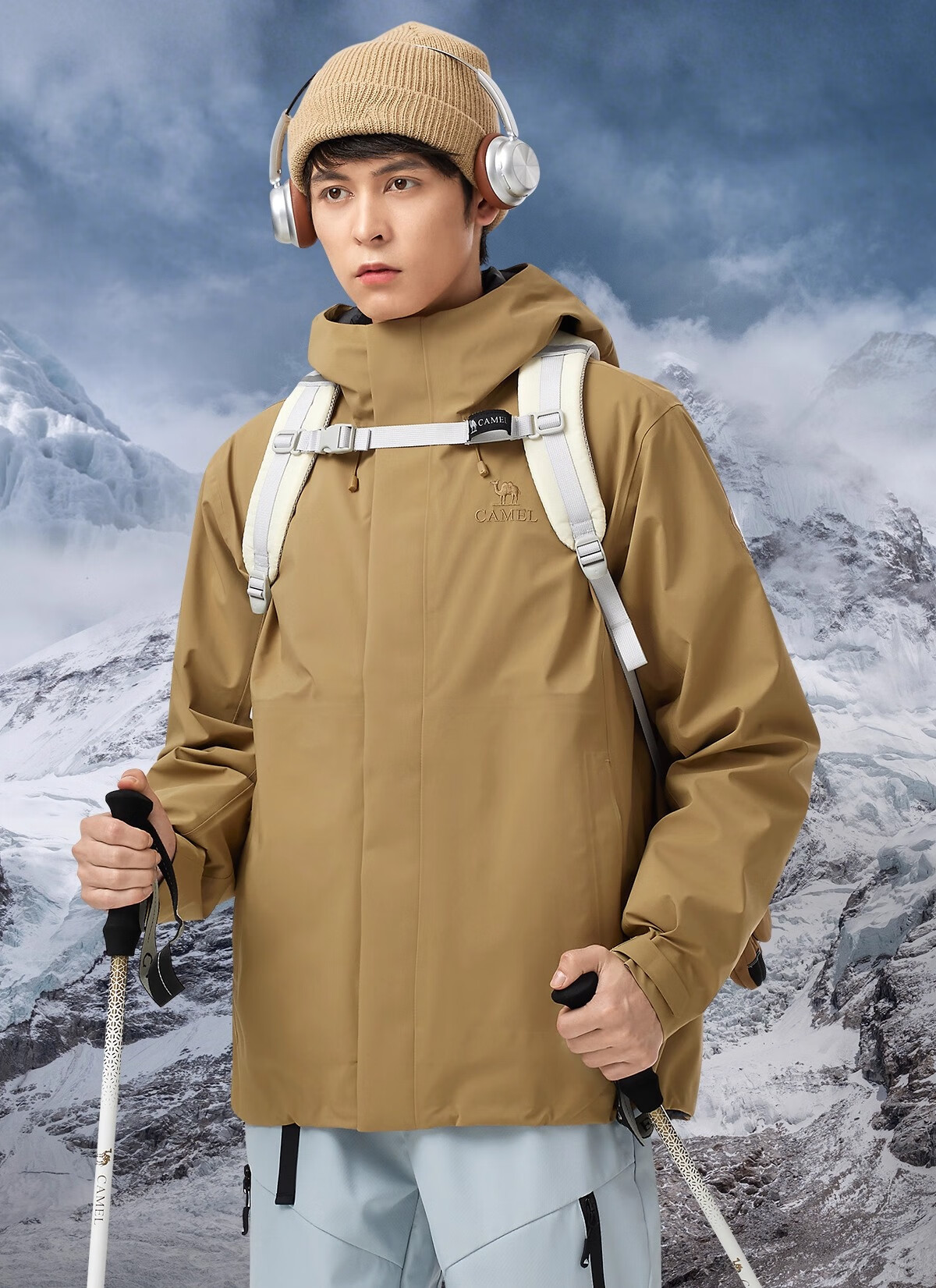 CAMEL Kunlun Mountain Series Men's 3-in-1 Goose Down Liner TOPEAK-TEX Peak 3L Hard Shell Jacket B306 1