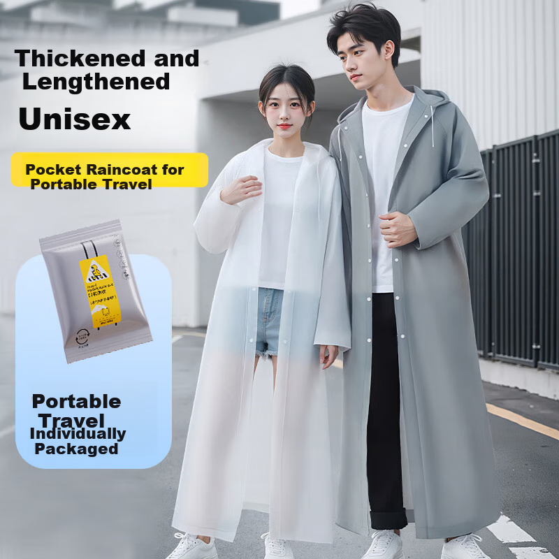 ENGMARSS Disposable Pocket Raincoat for Adults, Thickened And Extended Large Size Portable Parade Hiking Outdoor Poncho One Size Fits All 3-Pack
