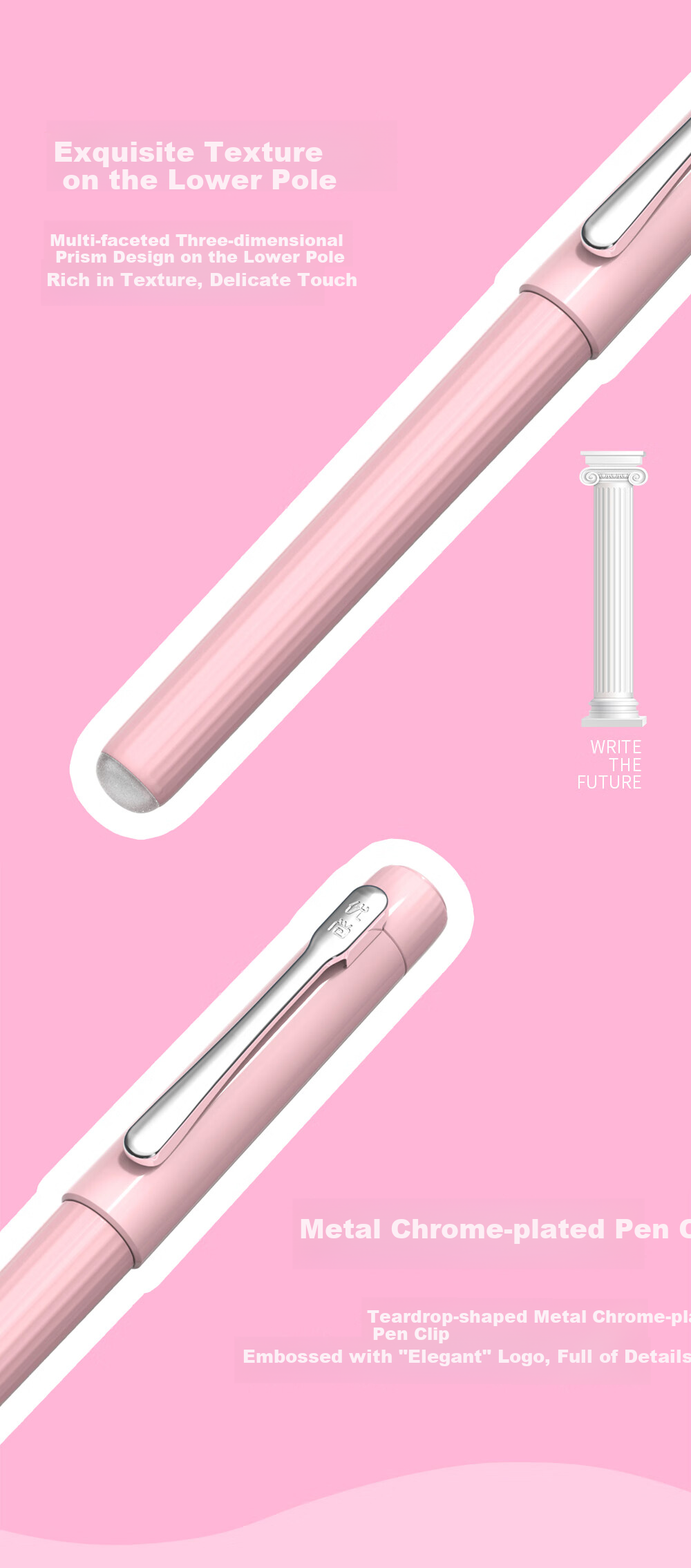 [Back to School Essential] OASO Erasable Fountain Pen for Primary School Students' Posture Correction And Handwriting Practice in Third Grade, Replaceable Ink Cartridge (Cherry Blossom Pink), Blue Erasable Ink Cartridge 5