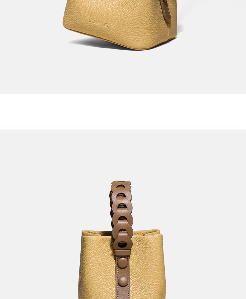 C.BANNER Leather Handbag, Women's Bag, Tote Bag, Shoulder Bag, Crossbody Light Luxury Bucket Bag, Brand Birthday Gift for Girlfriend on May 20 4