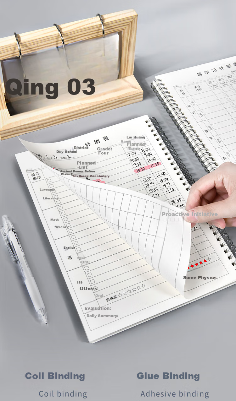 Dolly Doctor 16k Weekly Planner Coil Notebook Weekly Schedule Time Management Efficiency Handbook Study Work Memo Thick Comfortable Coil Self-Discipline Punch Card Tool 2-Pack 6