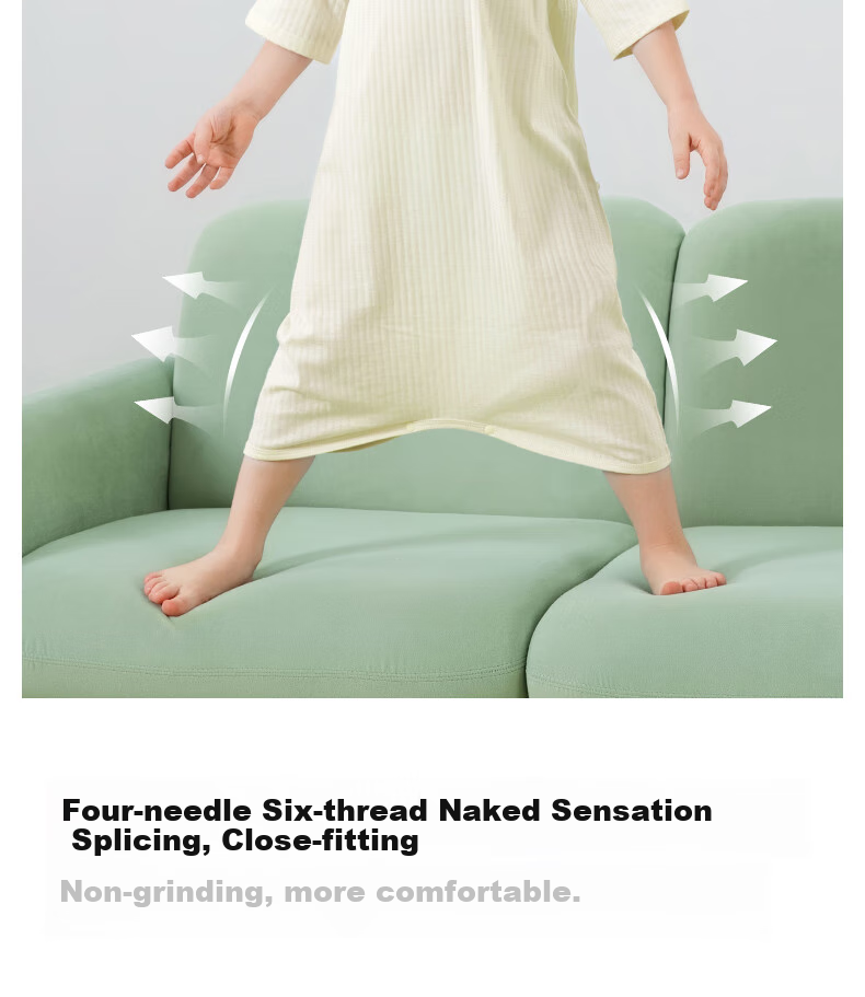 Beitaisi Baby Sleepwear, Summer New Thin Pure Cotton Children's Home Sleep Dress, Three-Quarter Sleeve Baby Robe 16