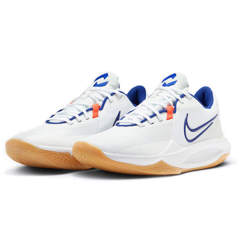 NIKE Men's Basketball Shoes, PRECISION VI Low-Top Sneakers, HV1796-141, White, Size 44