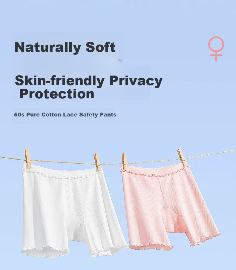 AIBEDILA Girls' Safety Shorts, Pure Cotton Underwear, Summer Two-In Anti-Exposure Shorts for Baby Girls, Children's All-Cotton Undershorts 1