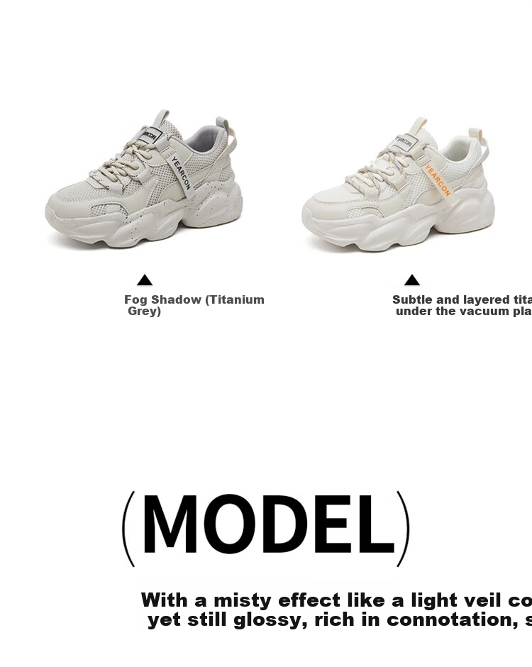 Yierkang Women's Shoes, Fashionable Classic Dad Shoes, Women's Mesh Breathable Casual Sneakers, Lightweight Footwear for Wome 3