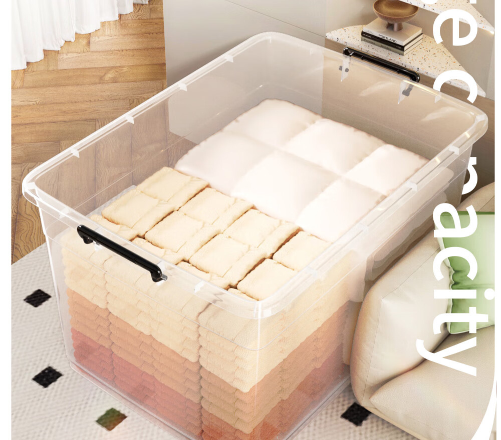 Cetomo Transparent Large Storage Box with Handle 17L 33.5x24.5x20.5cm 1 Piece 4