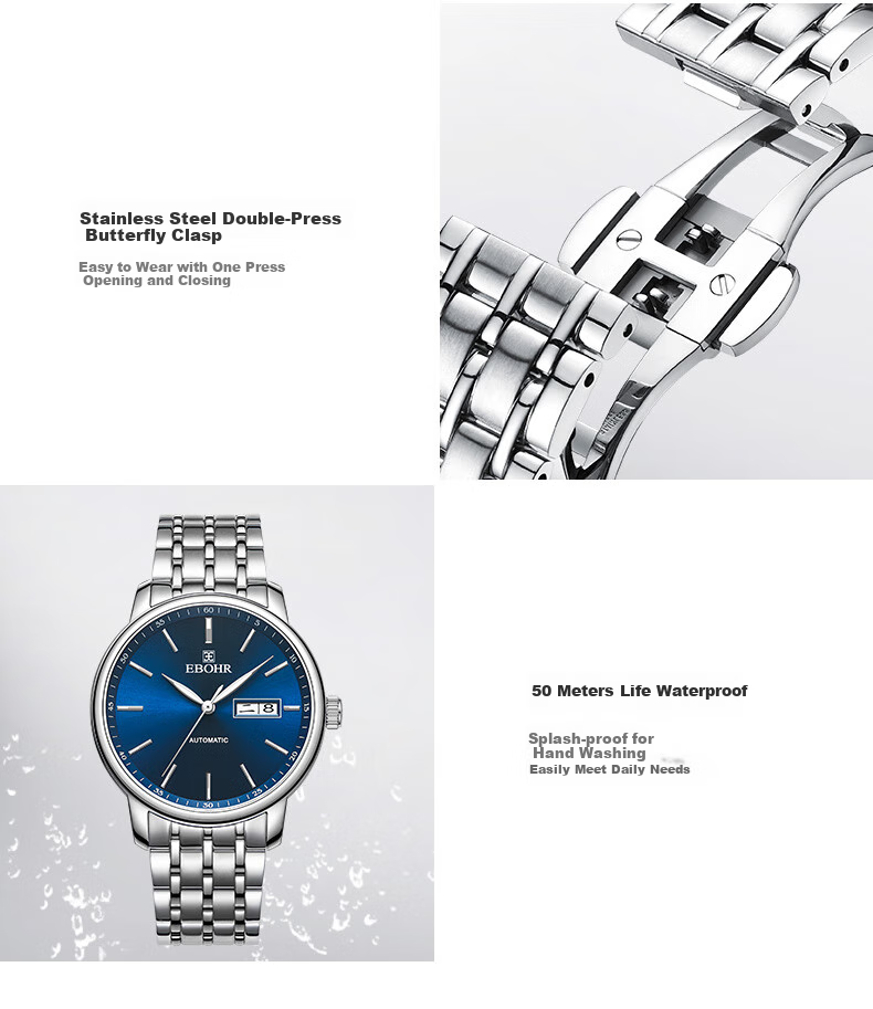 EBOHR Men's Watch, Master Series Automatic Mechanical Watch for Men, Gift for Boyfriend on Birthday Or Holiday, 51879318 15