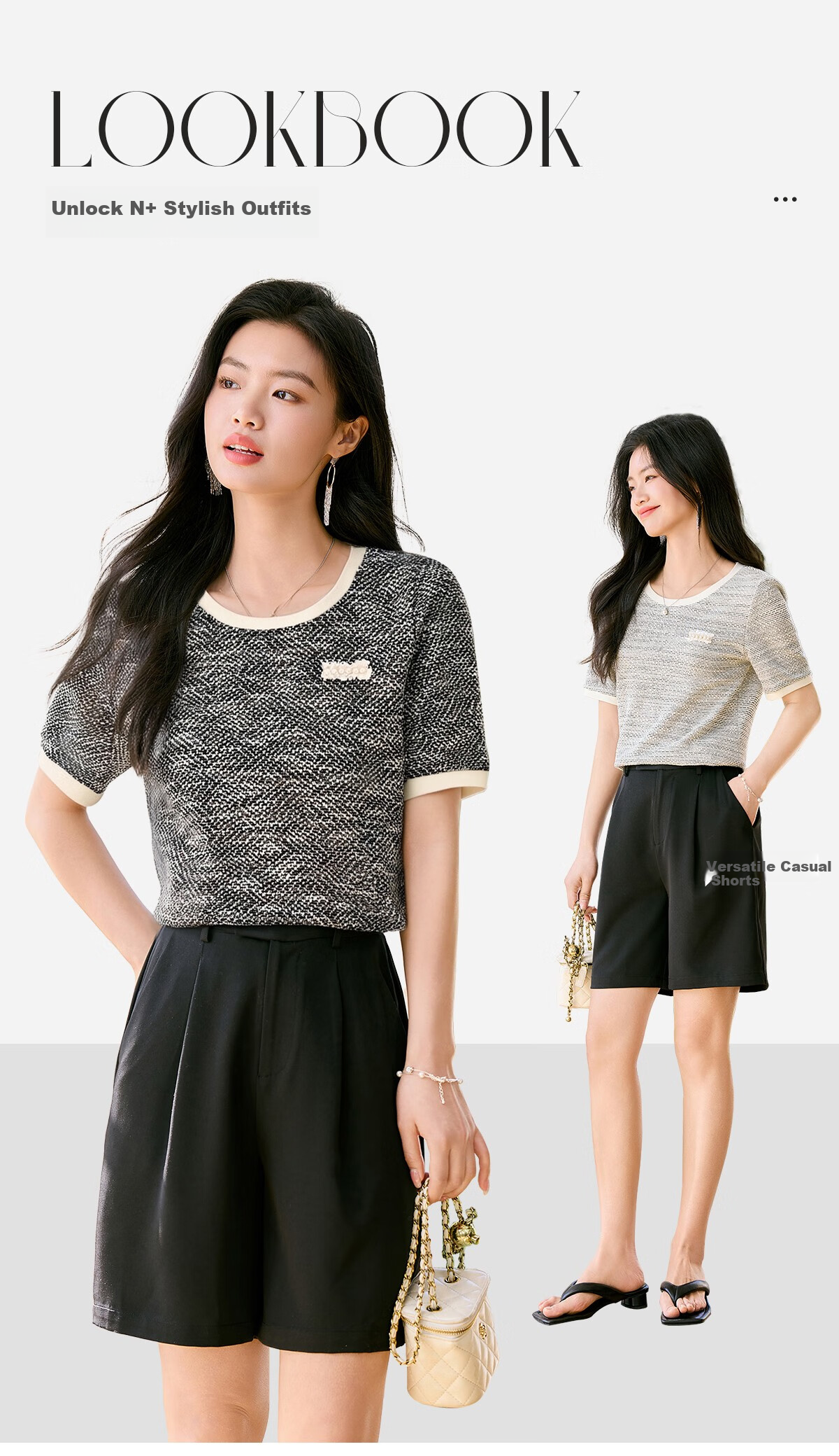 Taxiang Long-Sleeve T-Shirt for Women, Round Neck, Chanel-Style, Regular Shoulder Top, Versatile Design Long-Sleeve Base Shirt, Women's T53T031 2