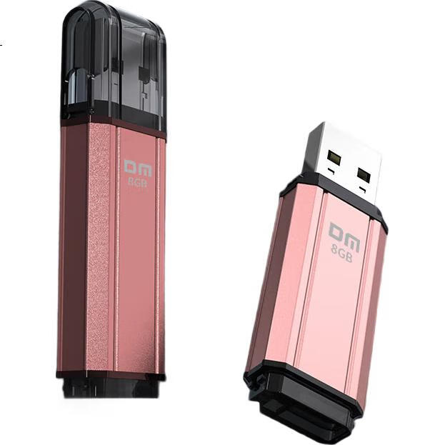 USB-накопитель DM PD206, 8GB, USB 2.0, металлический корпус, розовый
