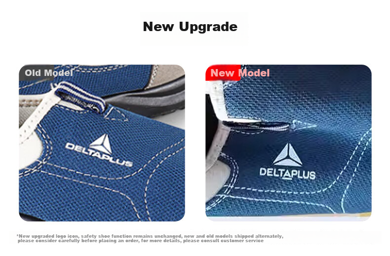 DELTA PLUS Safety Shoes for Men, Summer Breathable Anti-Odor Anti-Static Puncture-Resistant Steel Toe Non-Slip Wear-Resistant 301216 Size 44 13