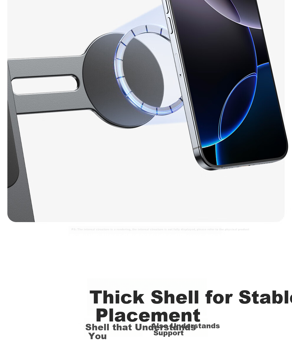 Xiaotian Phone Stand, Desktop IPad Tablet Support Stand, Aluminum Alloy, 360-Degree Rotating, Foldable Tablet Stand, Metal, Adjustable Height, Live Streaming And Drawing, 2025 New Model 7