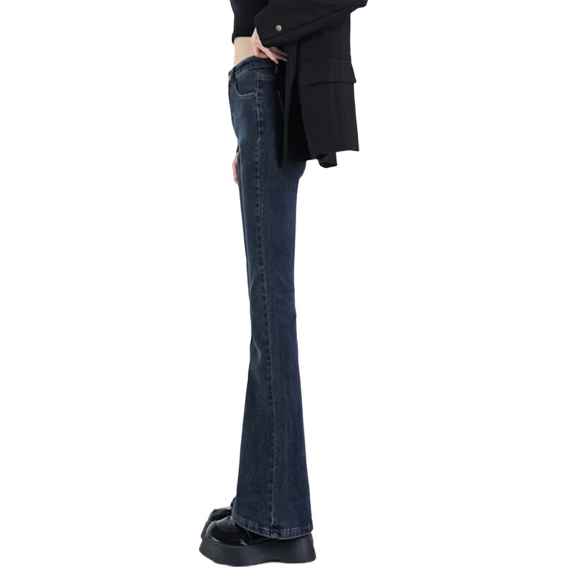 Джинсы Jeanswest женские, клеш, сине-серые, размер L