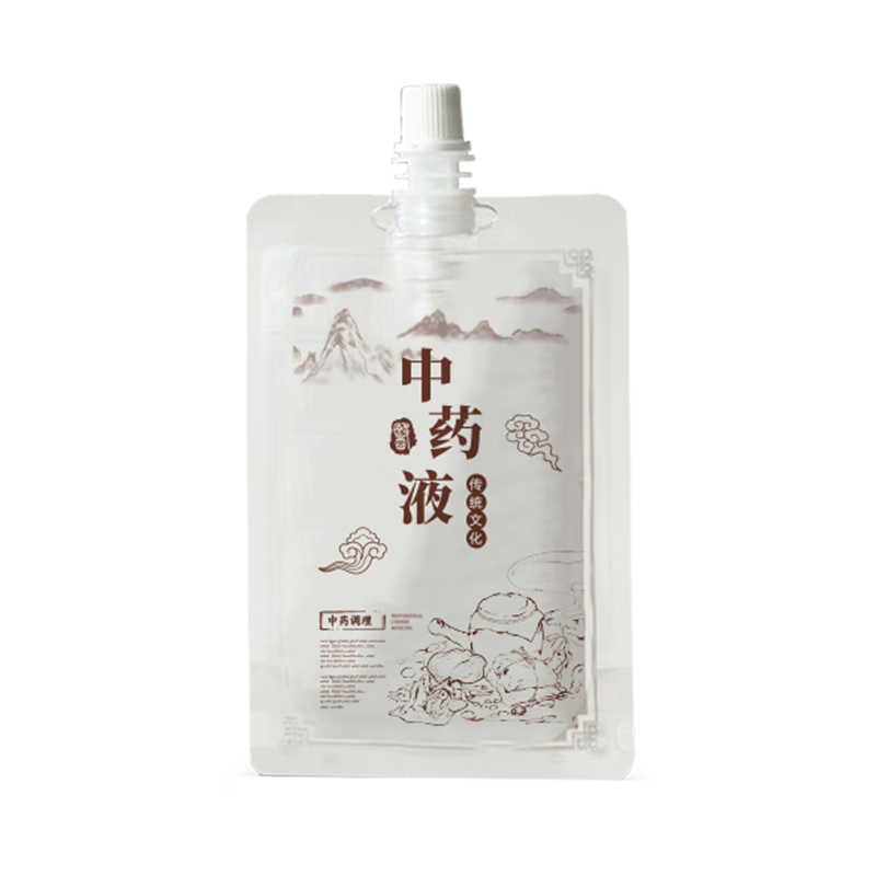 JD Original Chinese Herbal Medicine Dispensing Bags, Heat-Friendly Food Grade, Disposable Sealed Liquid Bags for Chinese Herbal Medicine, 200ml [50 Pieces]