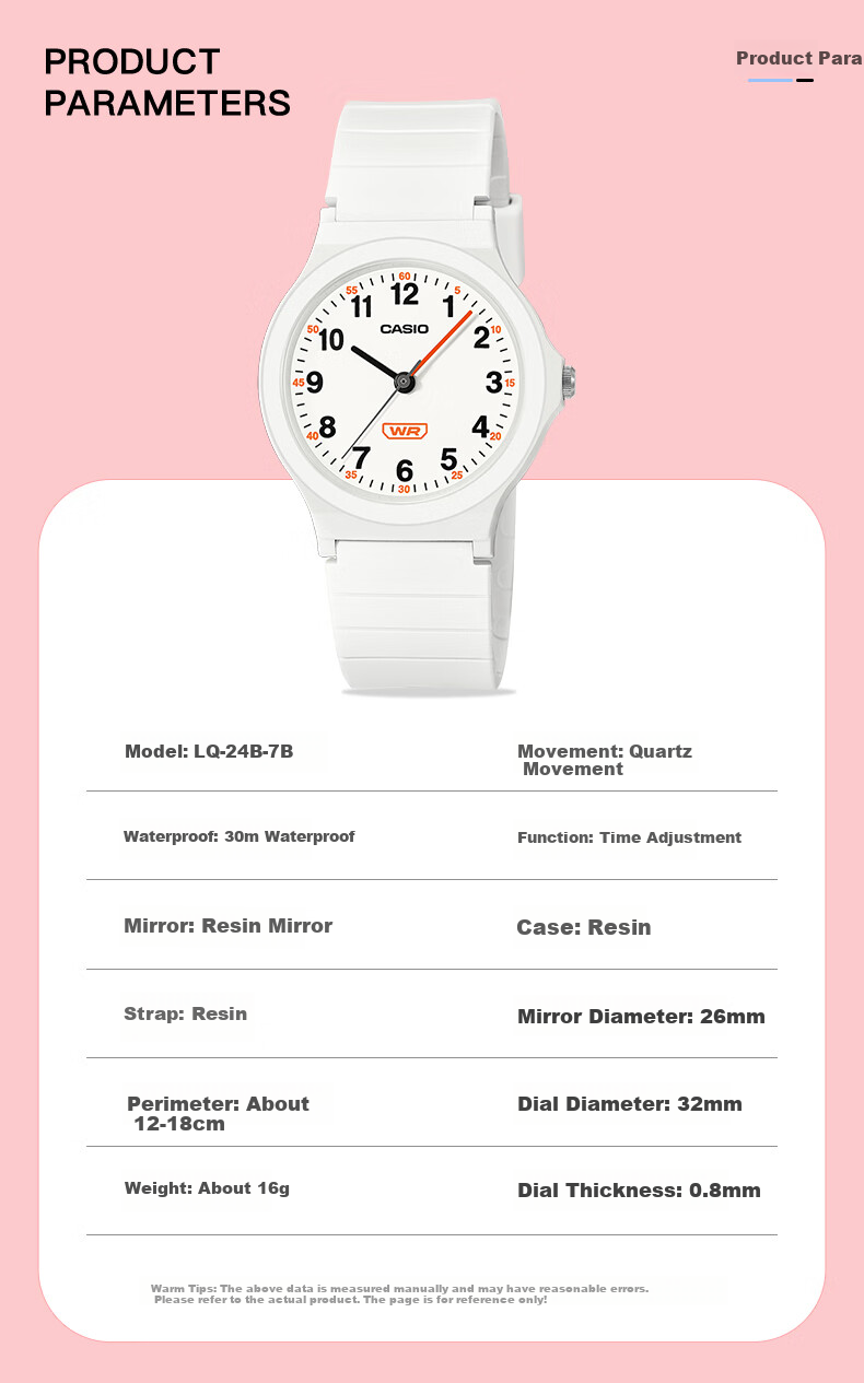 CASIO Watch, Sports Casual Student Watch, Quartz Unisex Exam Watch [Valentine's Day Gift], MQ-24B 7