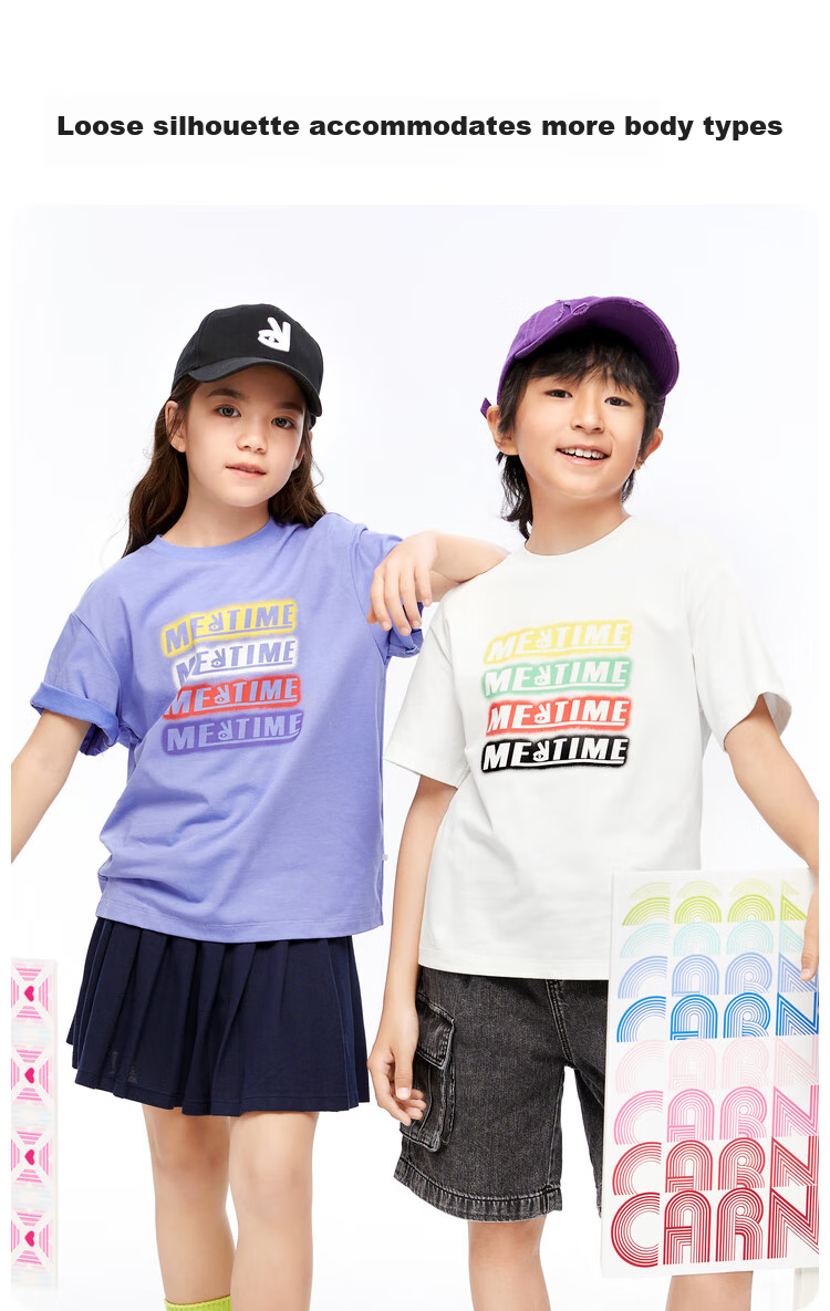 Annil [Memory Foam Cooling T-Shirt] Children's Clothing, Boys And Girls Round Neck Short Sleeve T-Shirt, Summer Casual 4