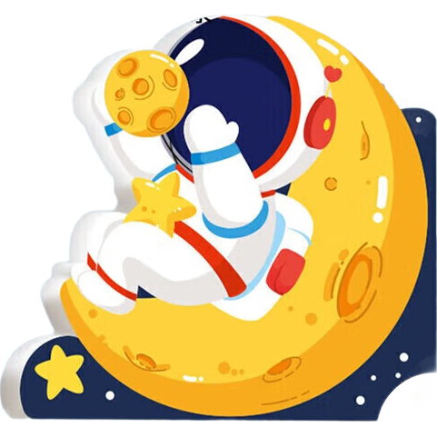 Modouyu Children's Height Chart Sticker, Astronaut 3D Cartoon Design, Removable Height Record Sticker Measuring Tape for Growth Monitoring