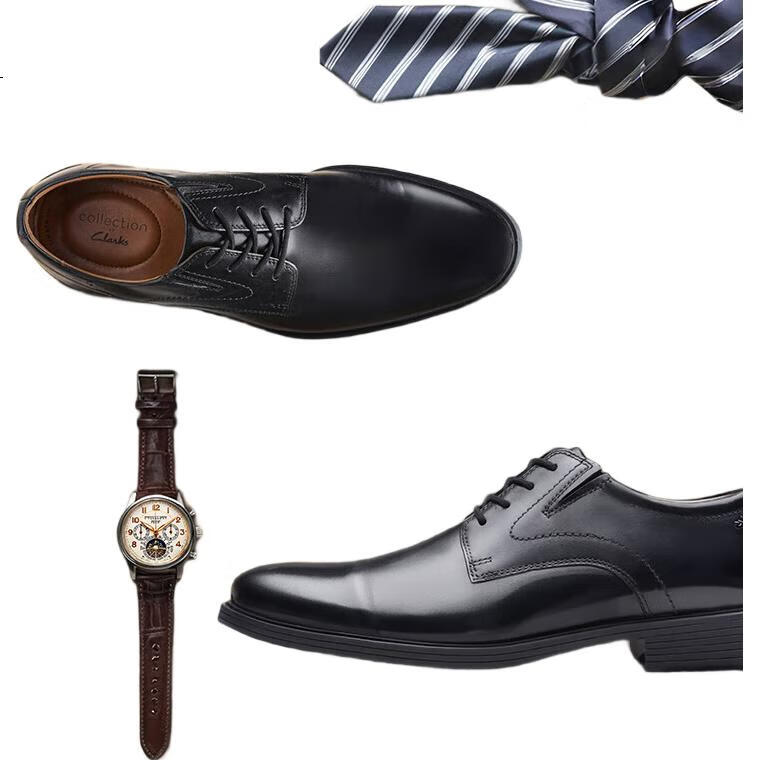Clarks Whiddon Plain Men's Derby Shoes, Groom Shoes, Classic Style, British Business Formal Wear, Comfortable And Breathable