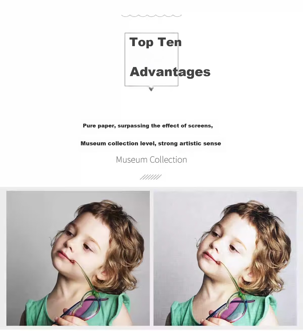 FANTAC Engraved Illustration Art Photo Paper A3 Hand-Drawn Portrait Photo Paper 210g Color Inkjet Printing Photo Paper, 20 Sheets Pack 9895-695 2
