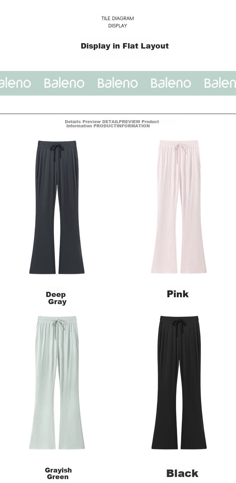 Baleno Ice Silk Micro-Flared Sun Protection Pants for Women, 2026 Summer New Trendy Fashion Casual Versatile Simple Fresh Trousers 9