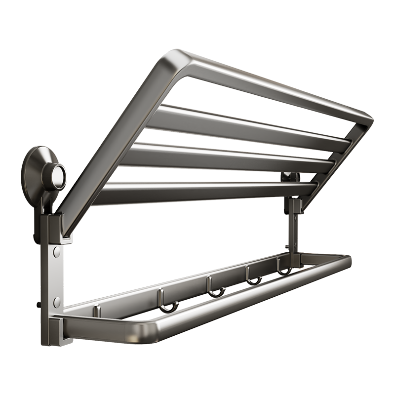 Taili Bathroom Storage Rack 3-Piece Set Punch-Free Suction Cup Towel and Bath Towel Hooks Tissue Box Corner Shelf