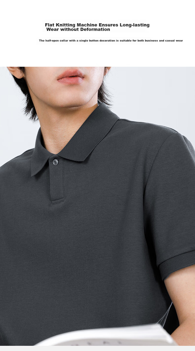 MARKLESS Men's Short-Sleeve Summer Polo Shirt, Casual Top, Turn-Down Collar T-Shirt PLB3635M, Klein Blue, Size L 4