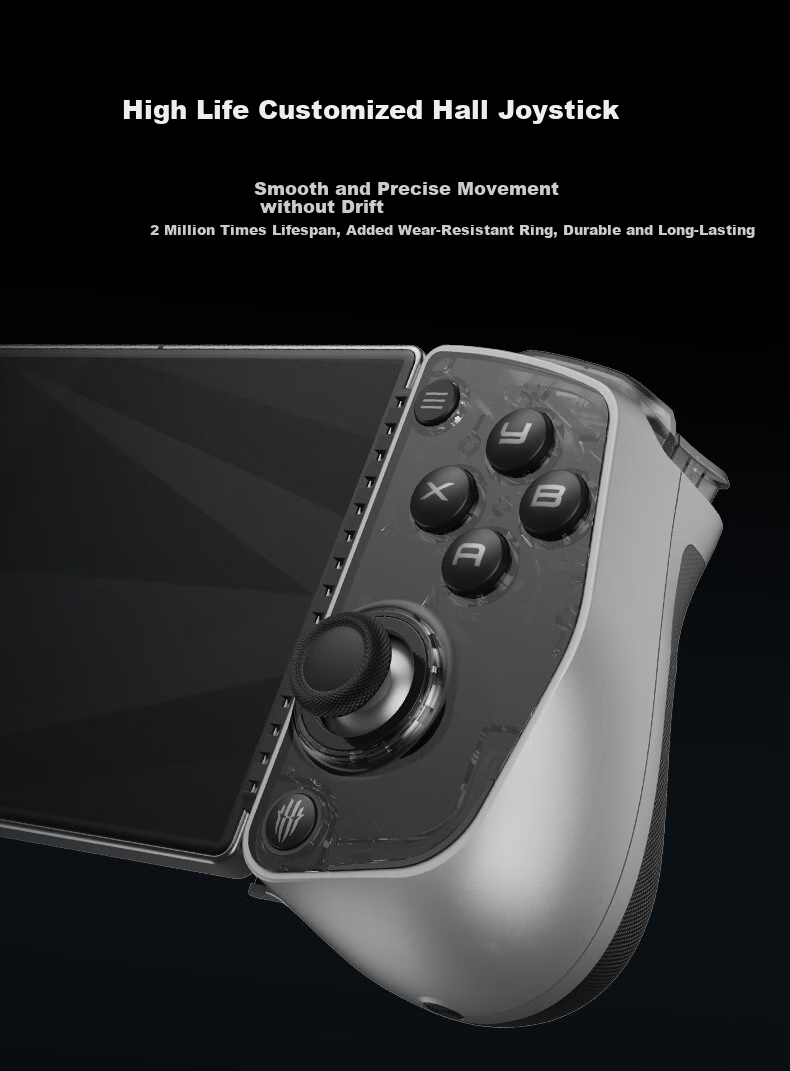 Nubiyahongmo Blade Controller HD Vibration Hall Joystick Trigger Wireless Stretchable Compatible with Red Magic Gaming Tablet 3 Pro, Apple Android Phones, Tablets And PC Shooting Genshin Impact Delta Triangle 10