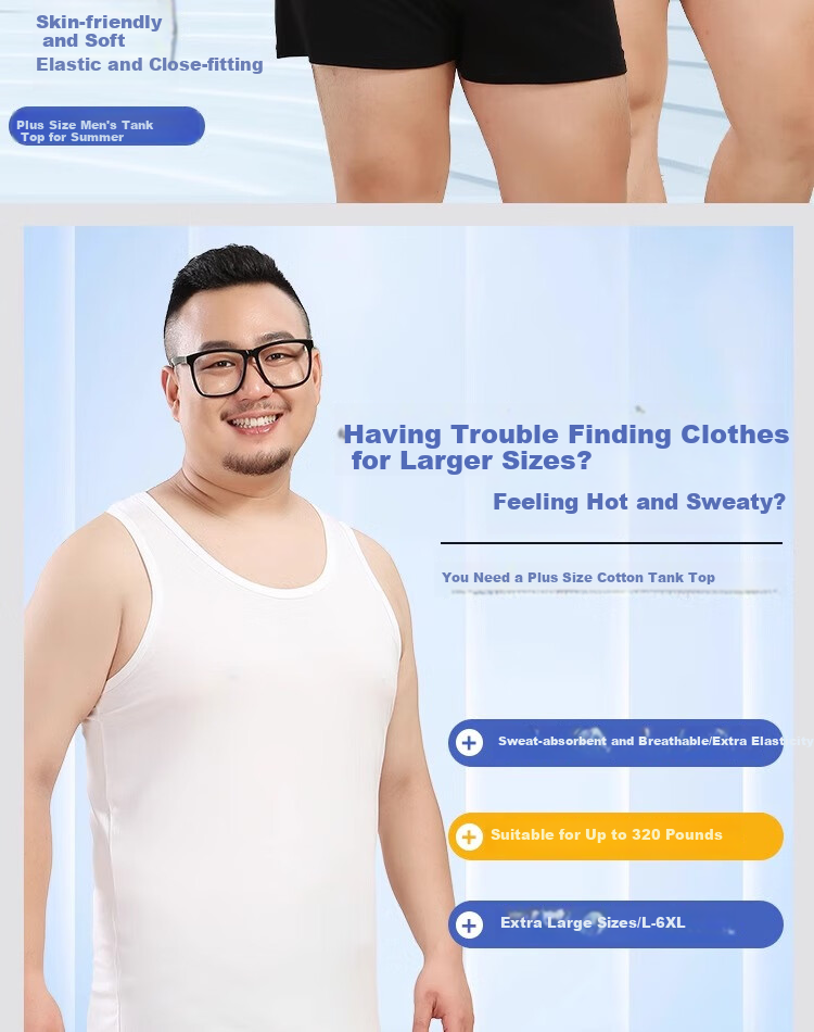 Hengyuanxiang [100% Pure Cotton] Men's Tank Top, Autumn Season, Middle-Aged And Elderly, Large Size, Loose Fit, Antibacterial, Sweat-Absorbing, Sports Undershirt for Me 2