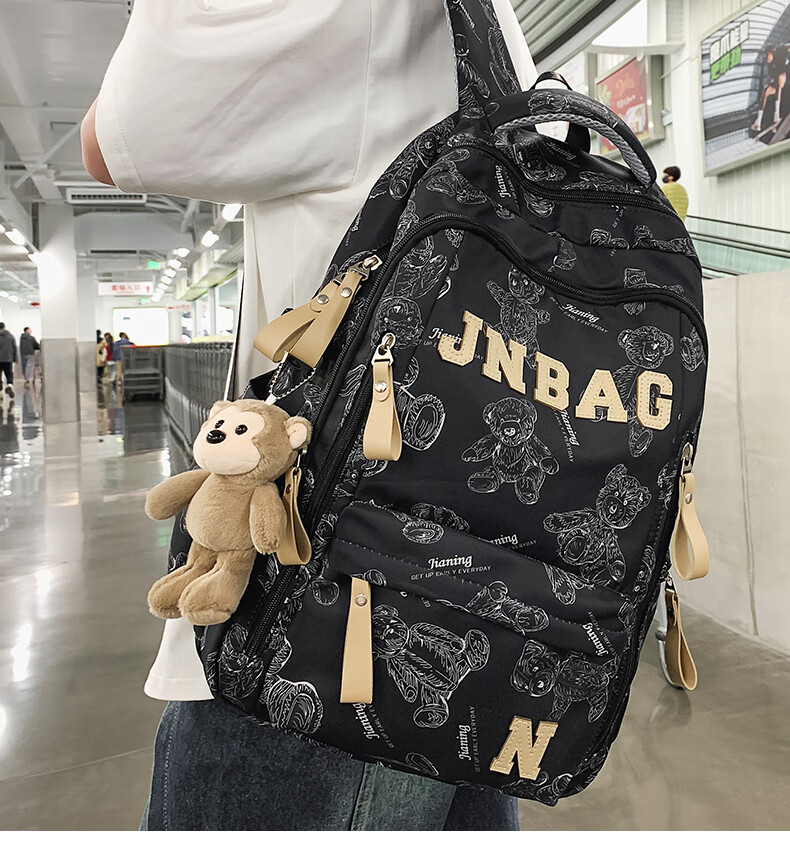 JINSHIWQ Backpack for Middle and High School Students, College Students, Boys and Girls, Large Capacity, Grades 3-6, Ergonomic Spine Protection Shoulder Bag 10