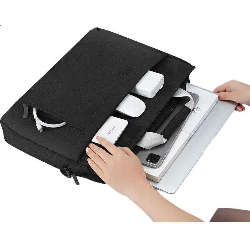 Biyoumei Laptop Bag Compatible with Lenovo, Huawei, And Apple, Thickened Large Capacity Notebook Handbag, 14-Inch Shoulder Bag