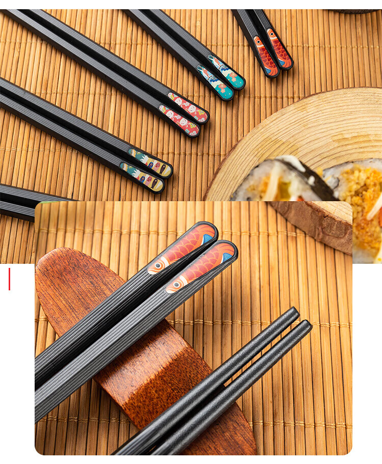 LOCK&LOCK Alloy Chopsticks, Heat-Resistant, Easy to Clean, Mold-Resistant, Household Cutlery Set for Quick Meals, 10 Pairs 7