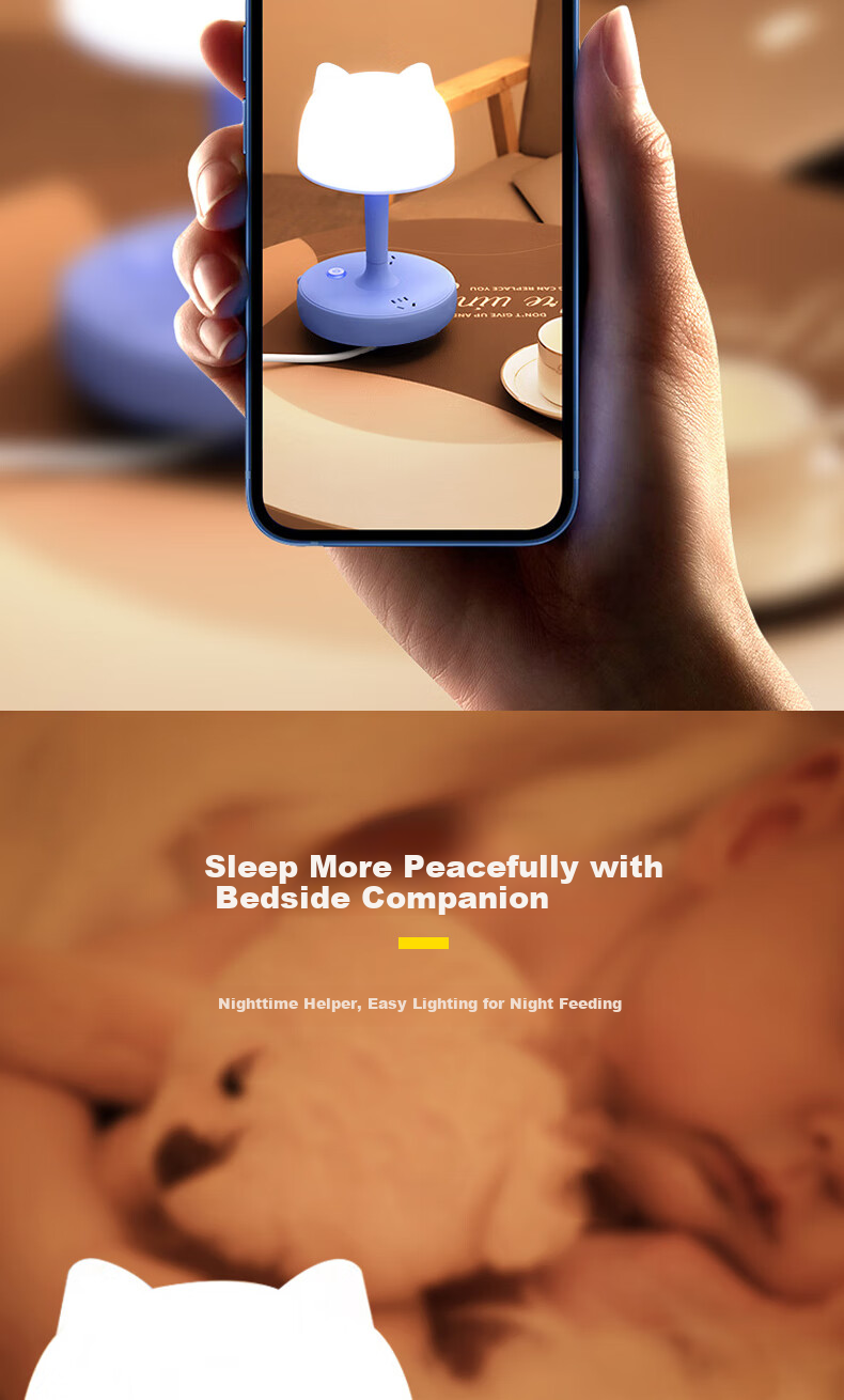 Jingqian Bedside Lamp, Reading Light, Night Light, Baby Feeding Lamp, Eye Protection Light for Dormitory Study And Socket Desk Lamp 6