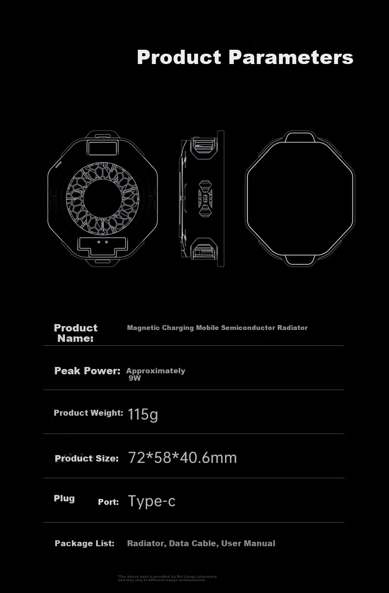 REMAX [External Battery | No Plugging Required] Phone Cooling Pad, Magnetic Back Clip for Gaming, Ice-Cold Live Streaming Semiconductor Cooling, Suitable for Apple And IQOO 15