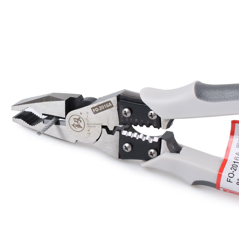 Jian Fukuoka Tool Household Multi-Functional Wire Cutters Labor-Saving Pliers Cutting Wire Flat-Nose Pliers 8 Inch