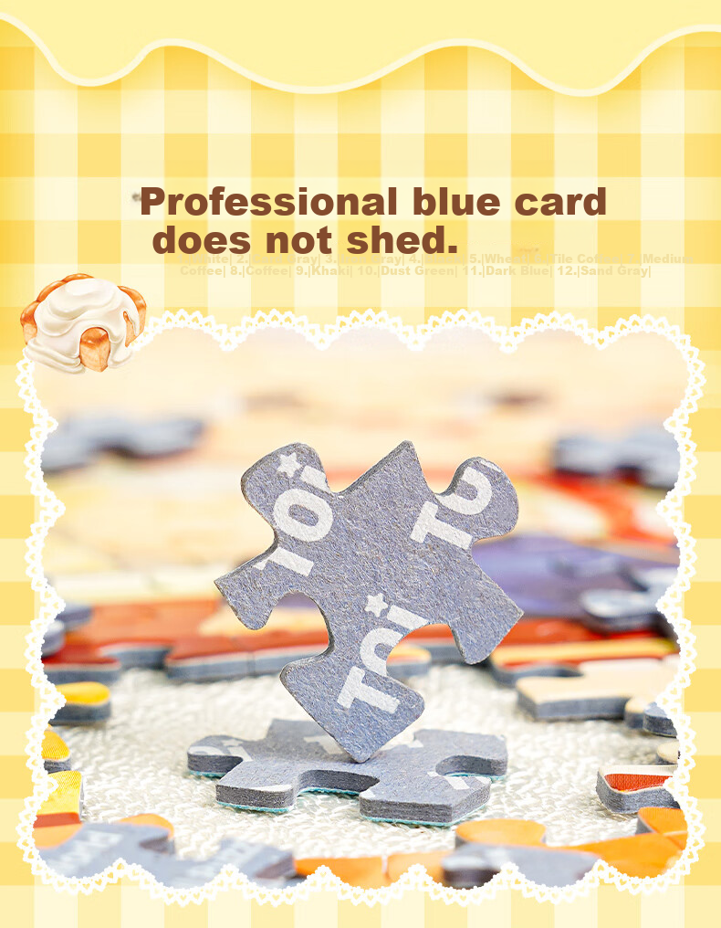 TOI Huiyi Trendy Puzzle, Butter Bear, 1000 Pieces, Stress Relief, High Difficulty Toy, Birthday Gift, Dessert Shop 6