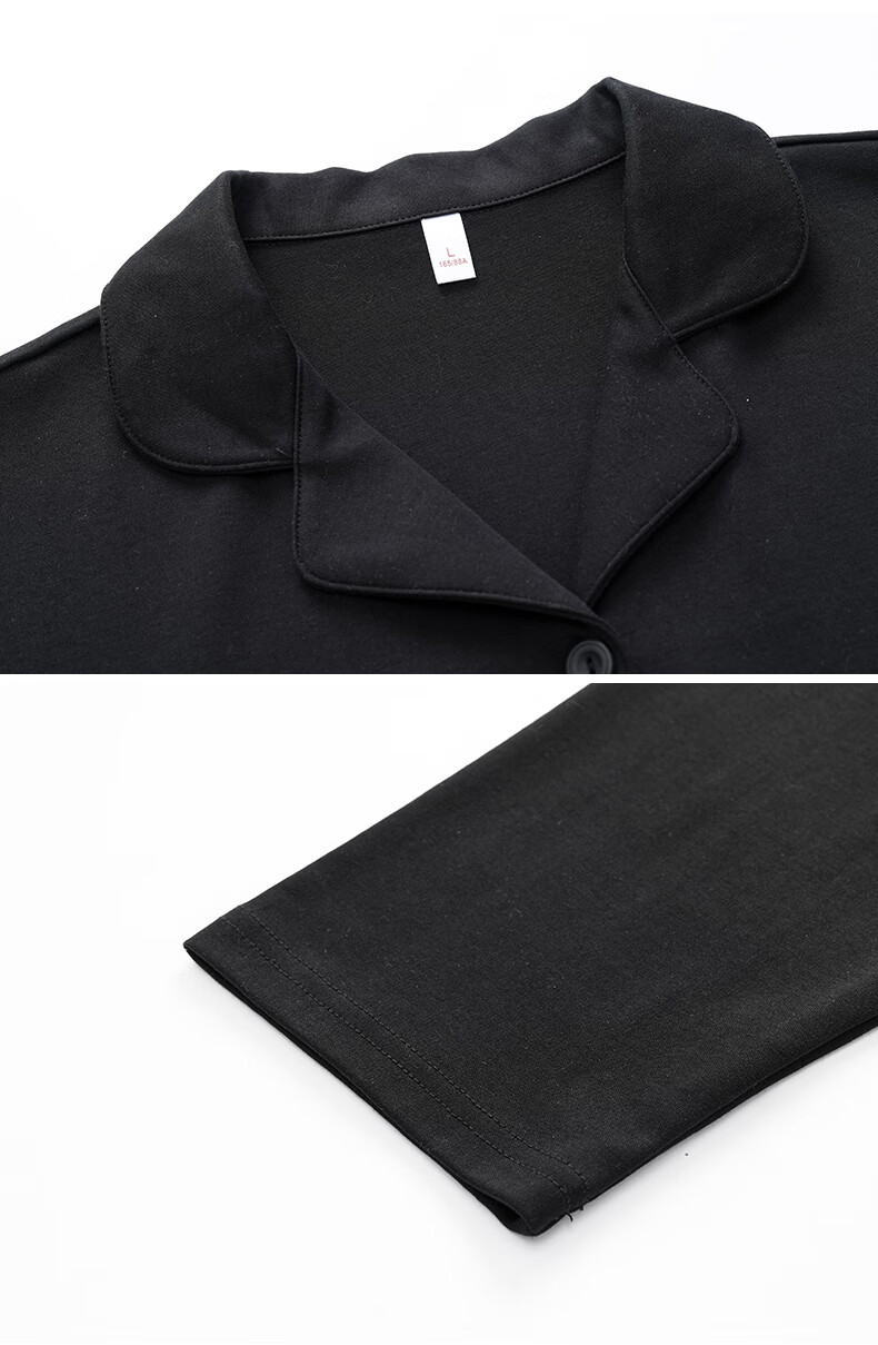 MiiOW Couple's Pajamas, Men And Women Spring Summer Pure Cotton 2026 New Long-Sleeve Cardigan Simple Casual Plus-Size Home Wear Set 4