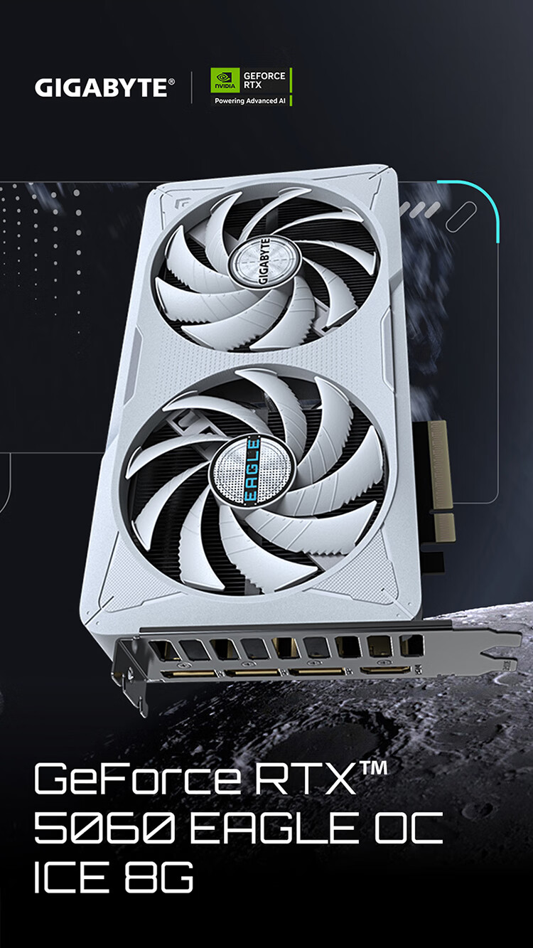 GIGABYTE 5060 8GB Graphics Card, Ice Eagle GeForce RTX 5060 Eagle OC ICE SFF DLSS5 Gaming Design OpenClaw, Local Deployment Graphics Card 2