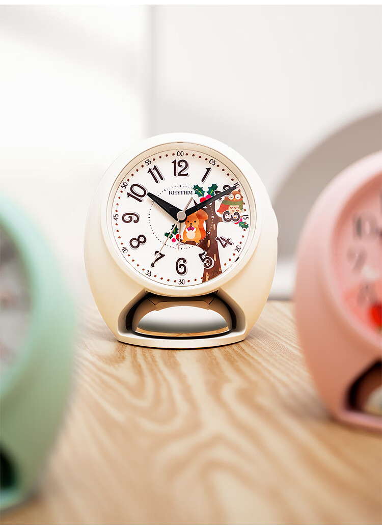RHYTHM High School, Middle School And Elementary Student-Specific New Silent Night Light Cute Alarm Clock for Children Boys Simple Practical Wake-Up Device Powerful Alarm Clock Mid-Autumn Festival Gift 3