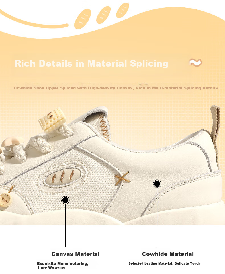 TTTJ Soft-Soled White Sneakers for Women, Thick-Soled Heightening, Comfortable for Long-Standing, Breathable Canvas Shoes, Sports Casual Commuter Chunky Skateboard Shoes 8
