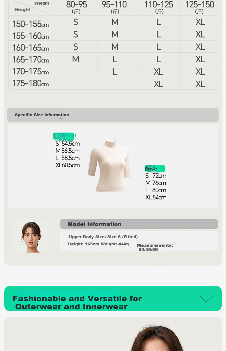Jianyun Modal Cotton Turtleneck Base Layer, Women's Thin Inner Wear, Slim-Fit Short-Sleeve Undershirt, Can Be Worn As Outerwear, Five-Point Short-Sleeve Base Top 19