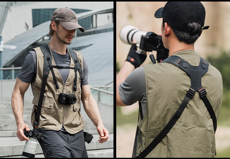 PGYTECH Camera Shoulder Strap Master Dual-Device Shoulder Strap Dandelion Camera Strap Wedding Photography Shoulder Strap Quick-Release Multi-Device Mounting Genuine Leather Midnight Black 4