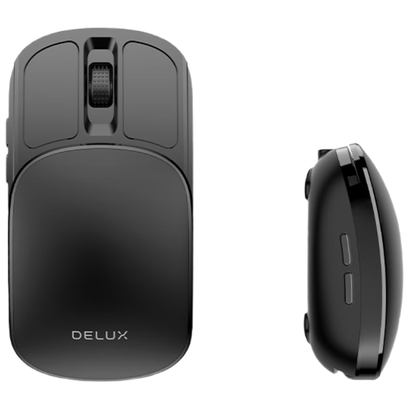 Delux MF20 Magic Wireless 2.4G Bluetooth Dual-Mode Foldable Mouse Ultra-Light Portable Mini Mouse Compatible with Huawei Phones, Tablets, iPad, and Computers